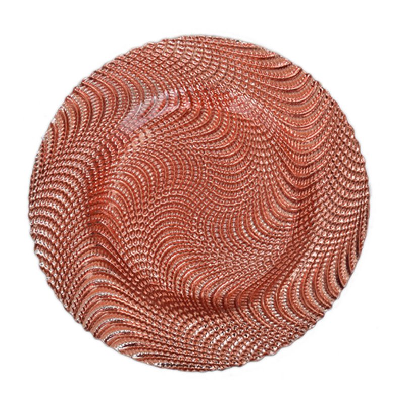 glass charger plate 1 Wholesale Glass Charger Plate PZ-002 - Image 1